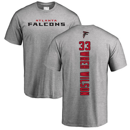 Atlanta Falcons Men Ash Blidi Wreh-Wilson Backer NFL Football #33 T Shirt